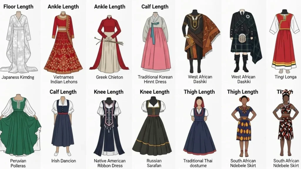 Cultural & Traditional Dress Length Names