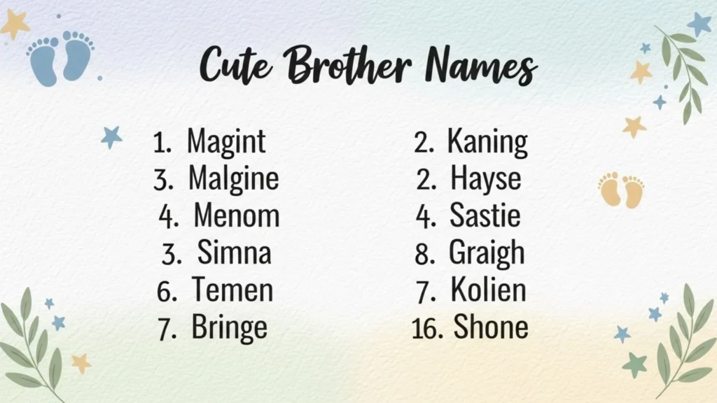 Cute Brother Names
