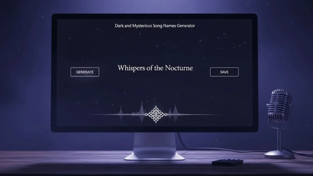  Dark and Mysterious Song Names Generator