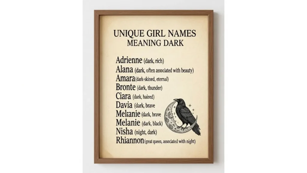 nique Girl Names Meaning Dark