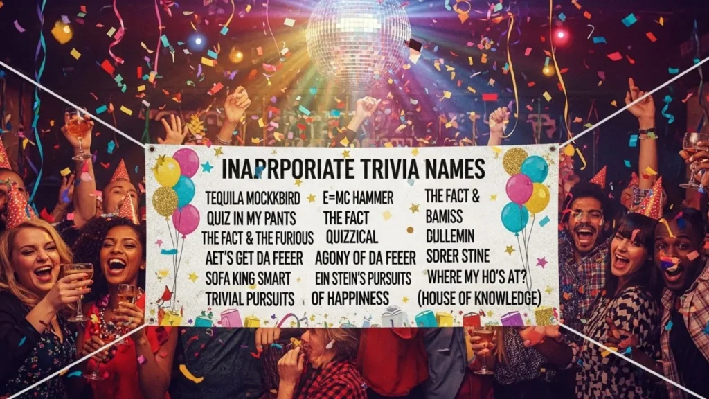 Party-Themed Inappropriate Trivia Names