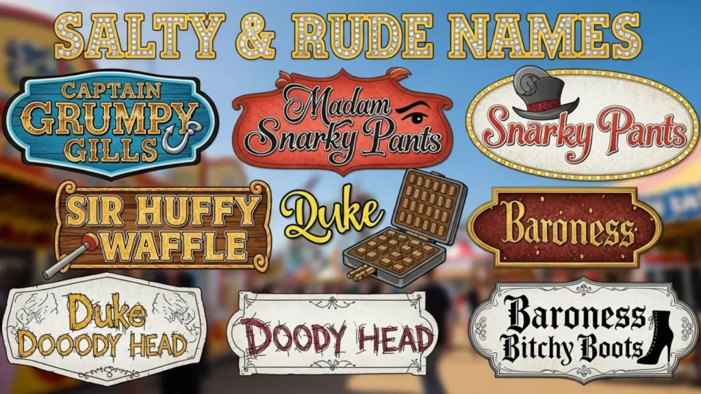  Salty & Rude Names