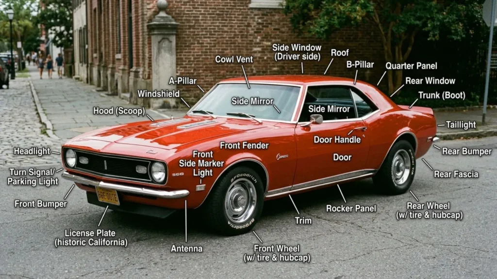 Classic Exterior Body Parts Names