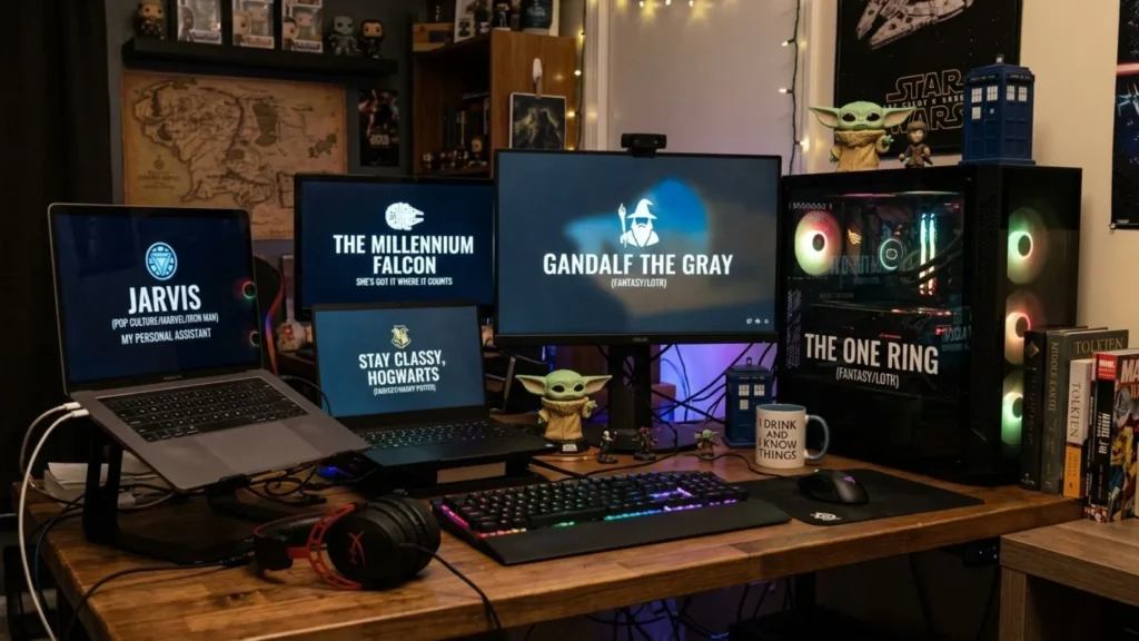 Fantasy & Pop Culture Inspired Funny Computer Names