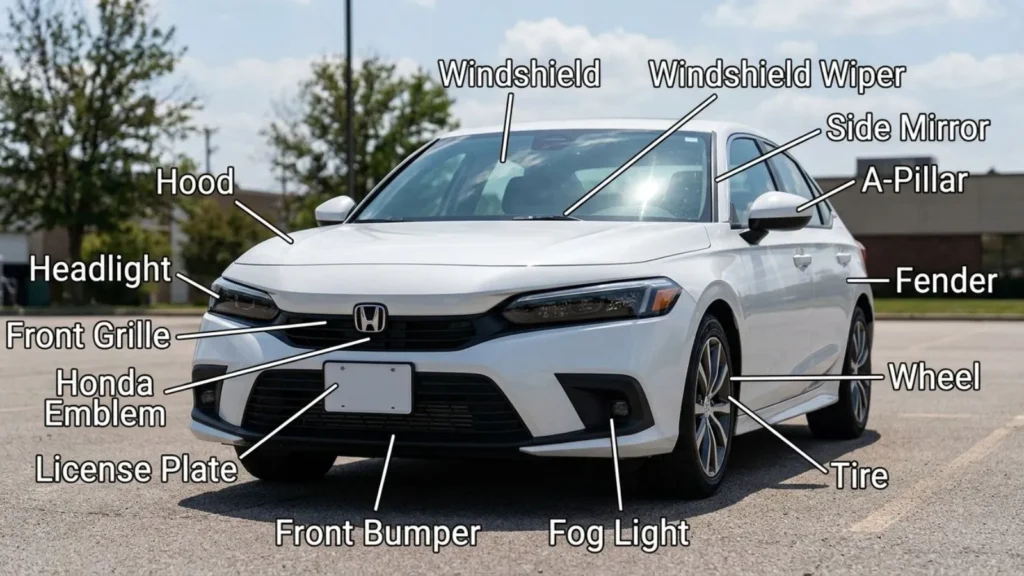 Front Body Parts Names The Face of Your Car