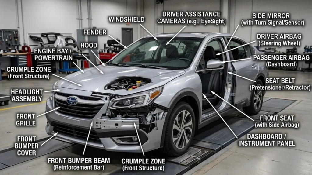 Front Crash & Safety Parts Names