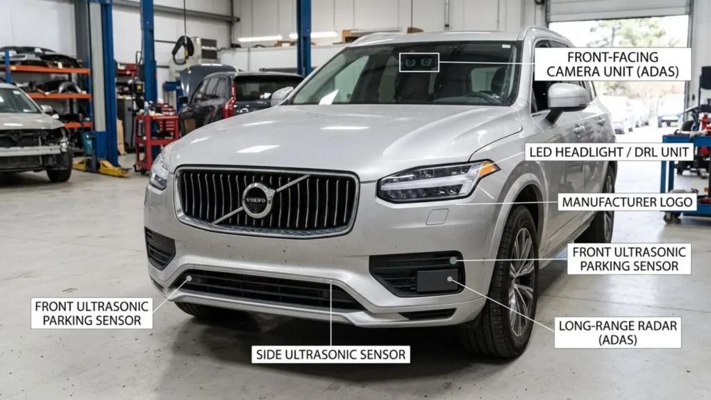 Front Sensors & Tech Parts Names