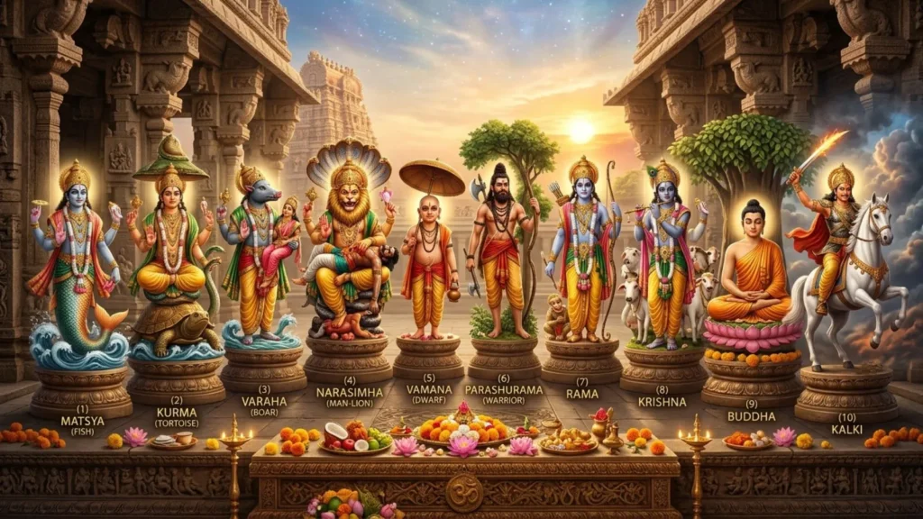  Names of Vishnu's Ten Avatars