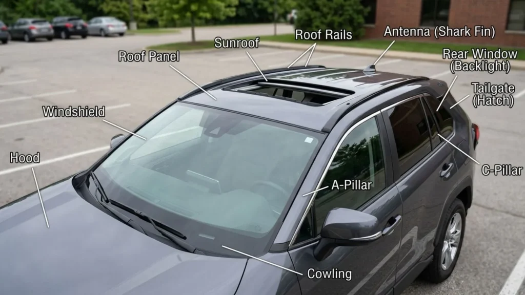 Roof & Top Body Parts Names What's on Top