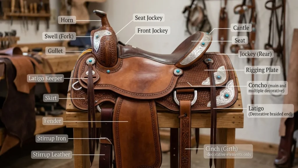 Saddle Decoration Parts Names