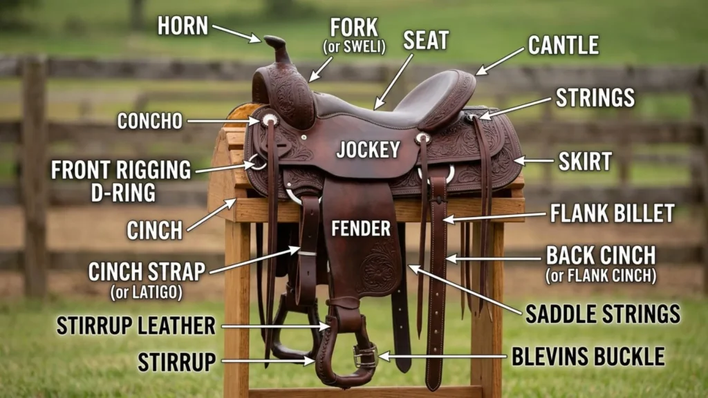  Western Saddle Parts Names Only 