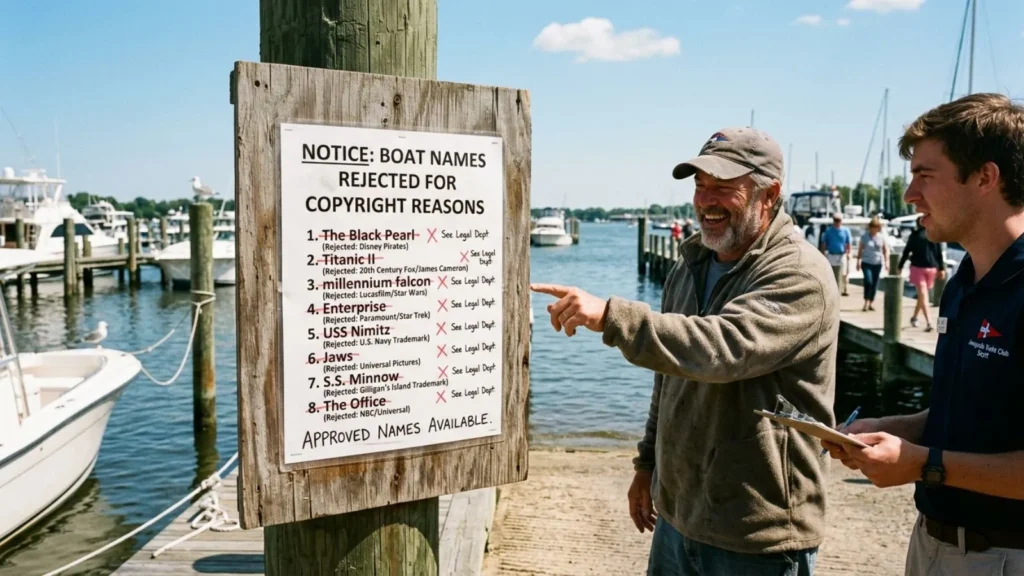 Boat Names Rejected for Copyright Reasons