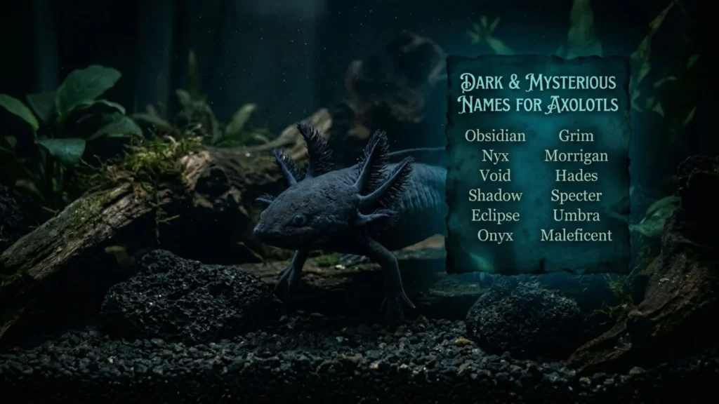 Dark and Mysterious Names for Axolotls