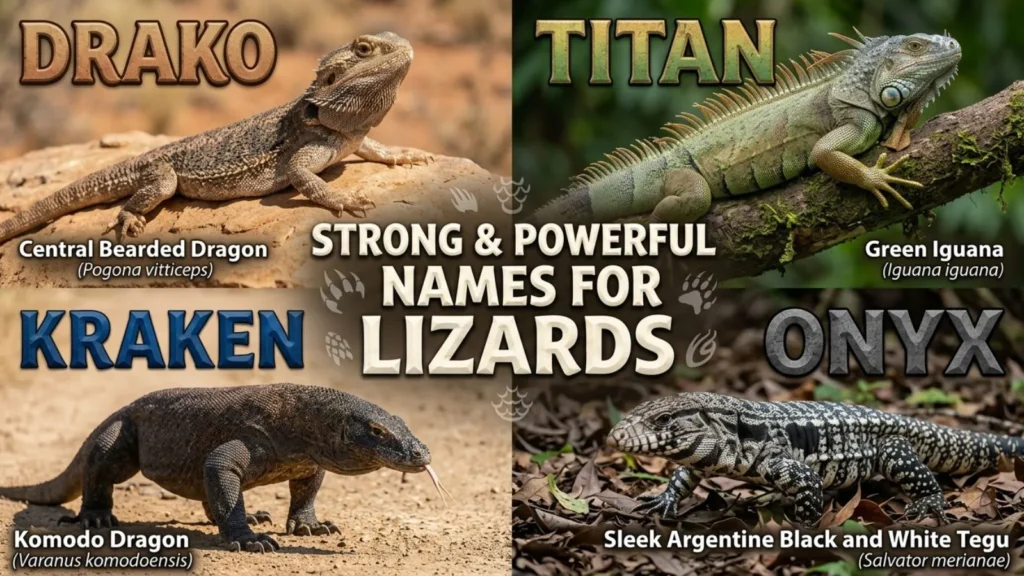 Strong & Powerful Names for Lizards