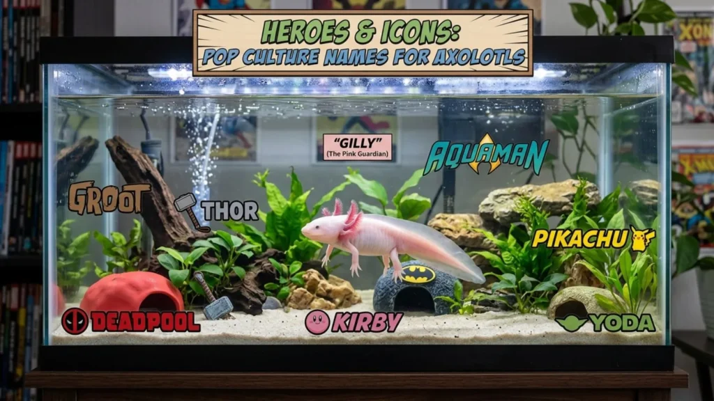 Superhero and Pop Culture Names for Axolotls